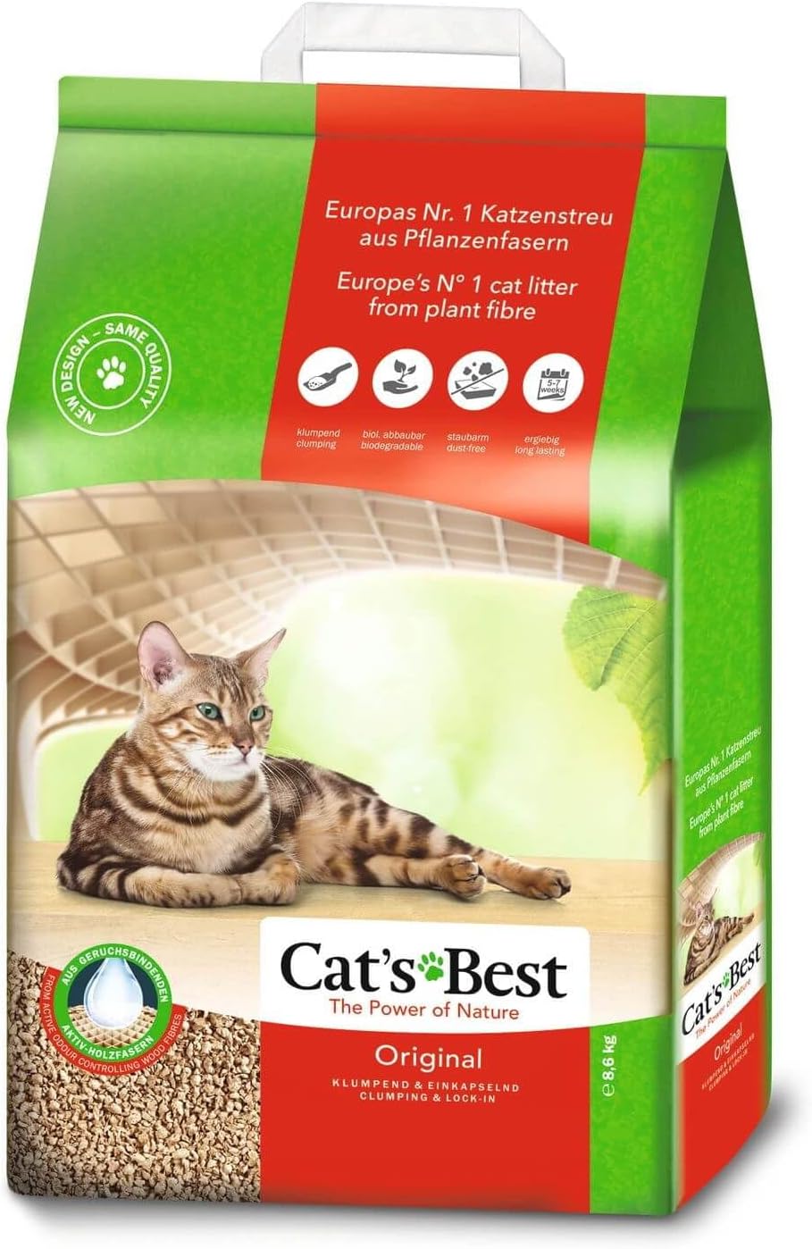 cat’s best original katzenstreu, 100% pflanzliches katzenklumpstreu mit maximaler saugfähigkeit – bekämpft gerüche natürlich und aktiv, 8,6 kg/20 l (verpackung kann variieren) cat’s best original katzenstreu, 100% pflanzliches katzenklumpstreu mit maximaler saugfähigkeit – bekämpft gerüche natürlich und aktiv, 8,6 kg/20 l (verpackung kann variieren)