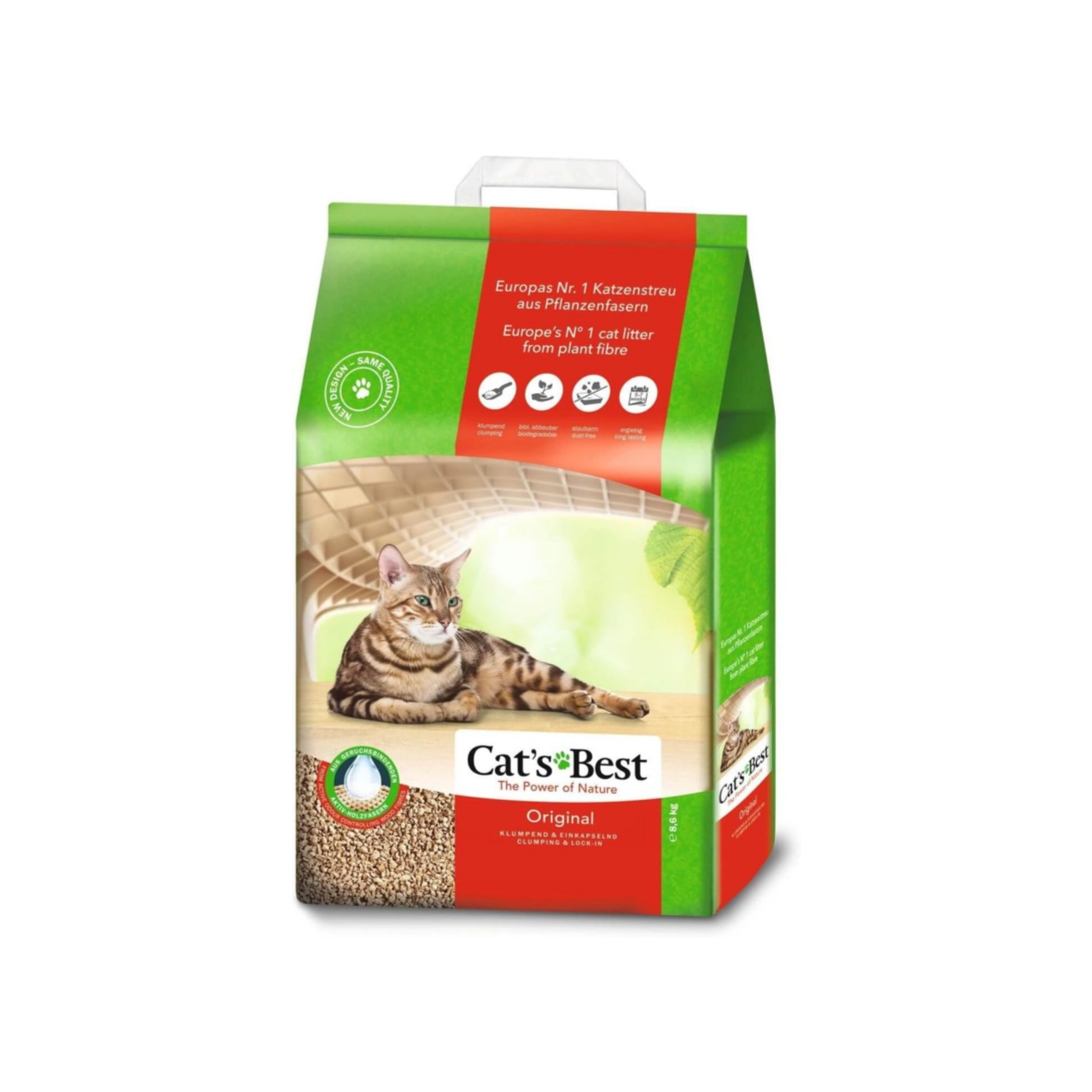 cat’s best original katzenstreu, 100% pflanzliches katzenklumpstreu mit maximaler saugfähigkeit – bekämpft gerüche natürlich und aktiv, 8,6 kg/20 l (verpackung kann variieren) cat’s best original katzenstreu, 100% pflanzliches katzenklumpstreu mit maximaler saugfähigkeit – bekämpft gerüche natürlich und aktiv, 8,6 kg/20 l (verpackung kann variieren)