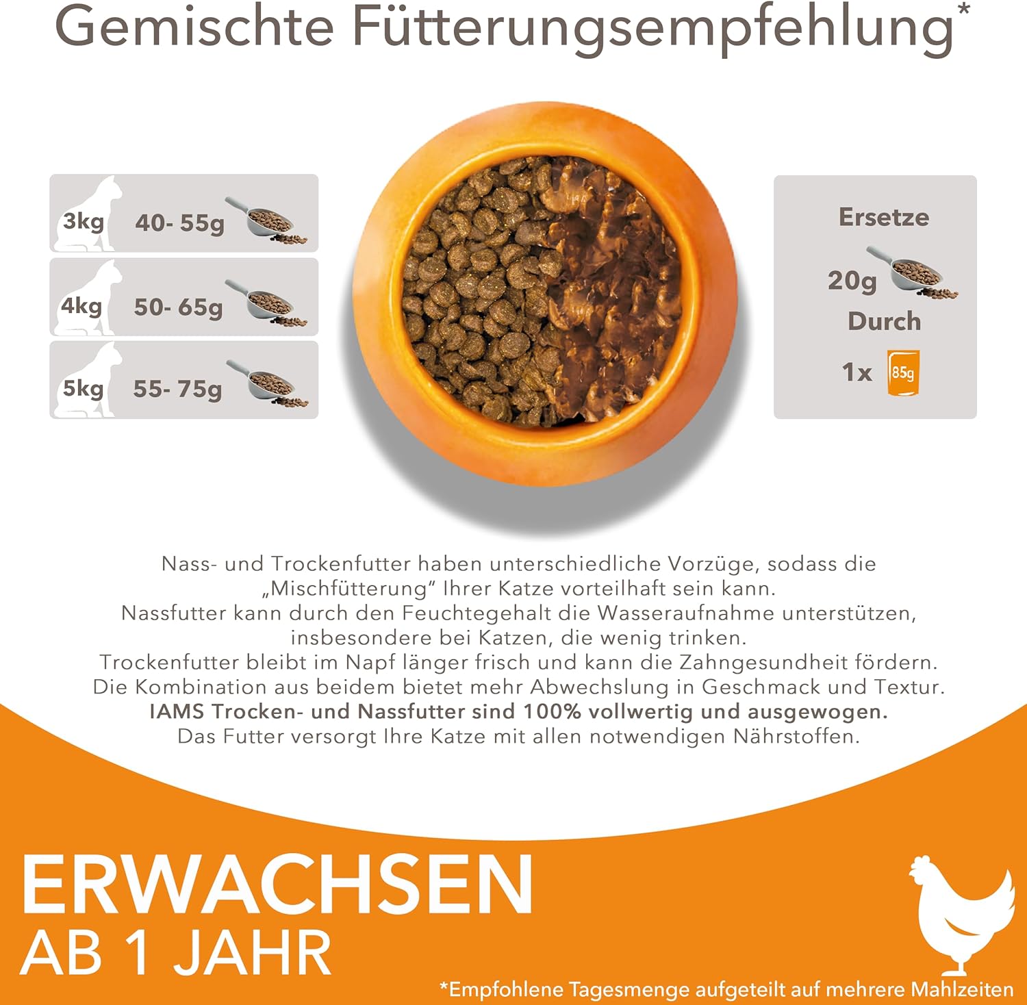 iams katzenfutter trocken mit huhn trockenfutter für katzen im alter von 1 6 jahren, 3 kg iams katzenfutter trocken mit huhn trockenfutter für katzen im alter von 1 6 jahren, 3 kg