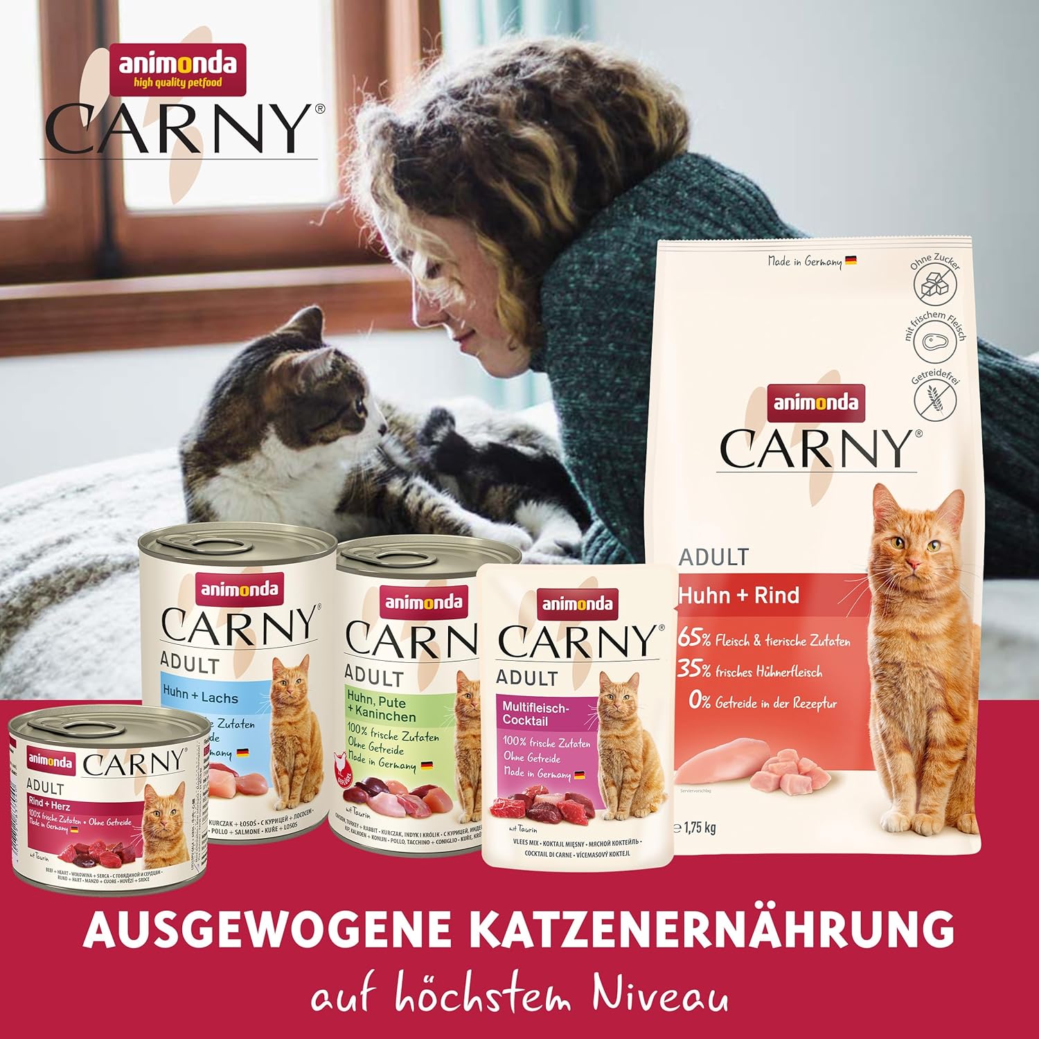 animonda carny katzen trockenfutter huhn und rind (1 x 1,75 kg), trockenfutter für ausgewachsene katzen ohne zucker und getreide, mit frischem hühnerfleisch und rinderprotein animonda carny katzen trockenfutter huhn und rind (1 x 1,75 kg), trockenfutter für ausgewachsene katzen ohne zucker und getreide, mit frischem hühnerfleisch und rinderprotein